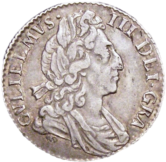 1698 Sixpence Third bust Plumes in angles S3546 ESC 1244 Rare VF/GVF