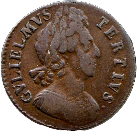 1699 Halfpenny (type 3) S3556 BMC 687 Scarce GF
