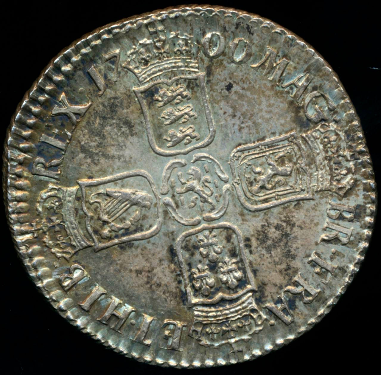 1700 Shilling Fifth bust ‘high hair’ Circular 00's S3516 ESC 1151 Scarce EF