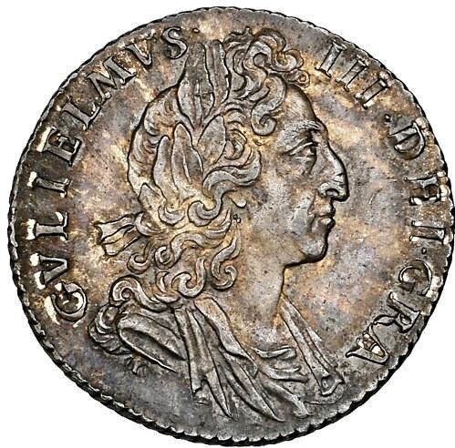 1700 Sixpence Third bust S3538 ESC 1250 GEF