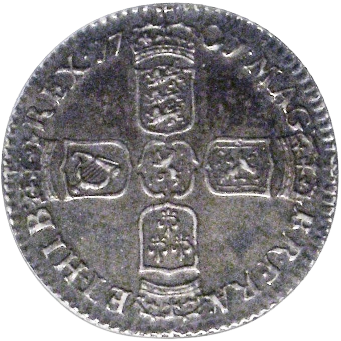 1701 Sixpence Third bust S3538 ESC 1252 Scarce GEF CGS EF 70