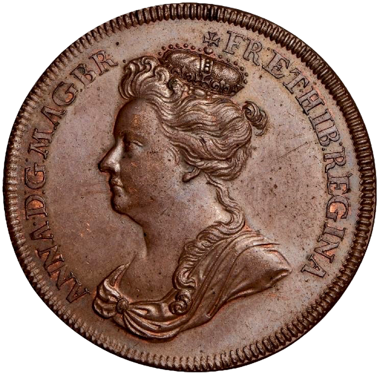 1702 Coronation bronze medal E388 MI227/1 NEF/EF
