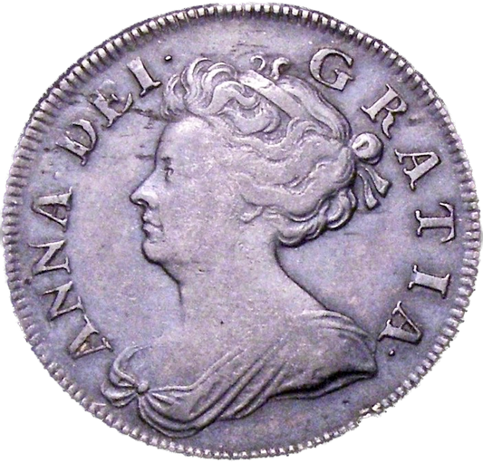 1704 Shilling Second bust Plain in angles S3587 ESC 1389 Excessively rare (R5) GF/AVF