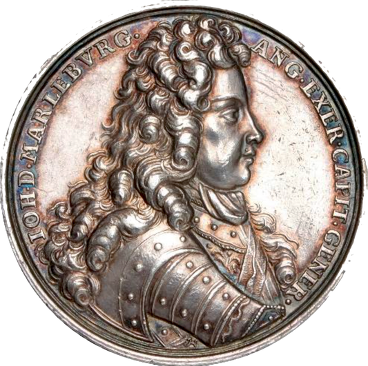 1704 Battle of Blenheim 37mm silver medal by Hautsch E407 MI 256/50 EF