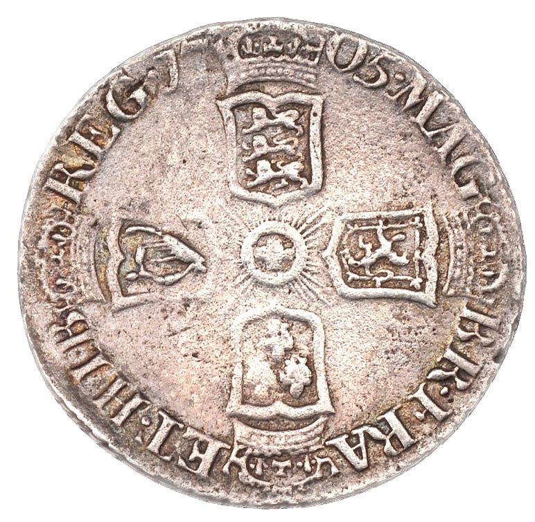 1705 Sixpence Plain in angles S3591 ESC 1447 Very rare (R2) GF