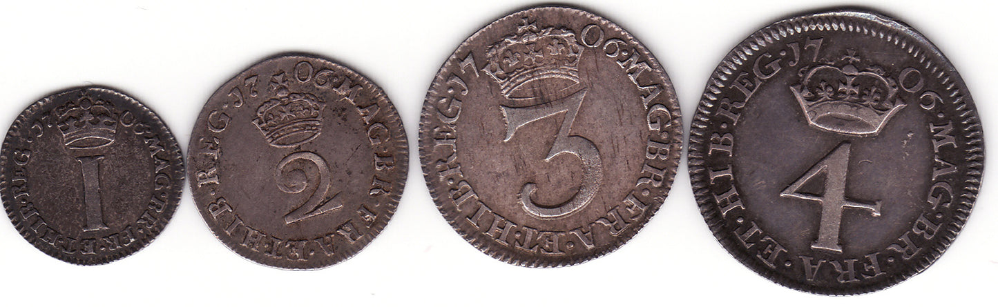 1706 Maundy set S3599 ESC 1475 Scarce VF-EF