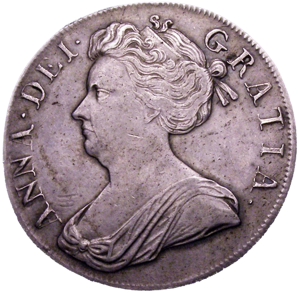 1707 Crown Second bust S3601 ESC 1345 Plain angles VF/GVF