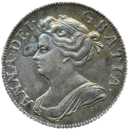 1707 Shilling Third bust Plain in angles S3610 ESC 1395 Scarce AUNC