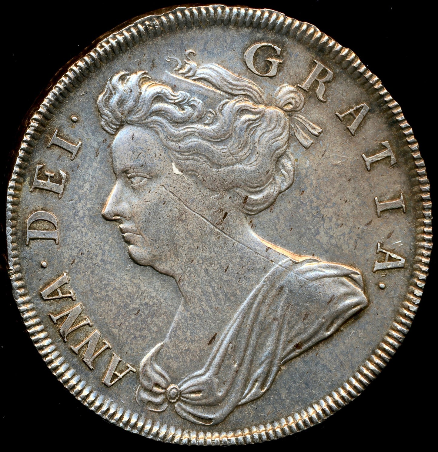 1707 Halfcrown First bust Roses and plumes Edge SEXTO S3582 ESC 1364 GVF/NEF