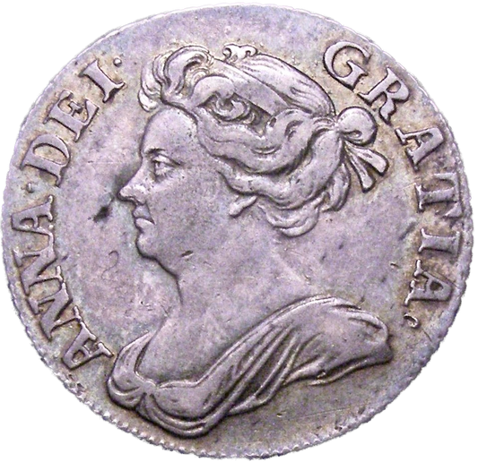 1710 Shilling Third bust Roses and plumes S3614 ESC 1403 VF/GVF