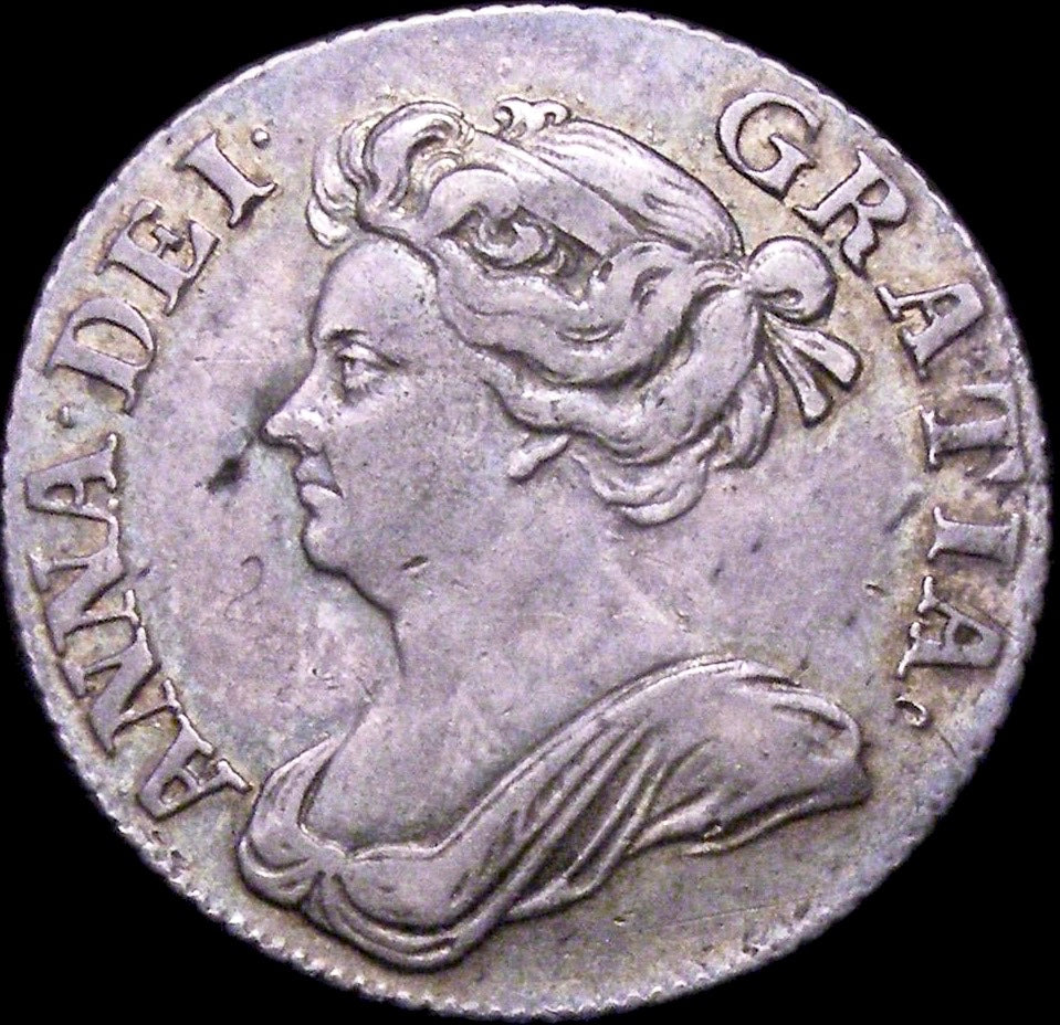 1710 Shilling Third bust Roses and plumes S3614 ESC 1403 VF/GVF
