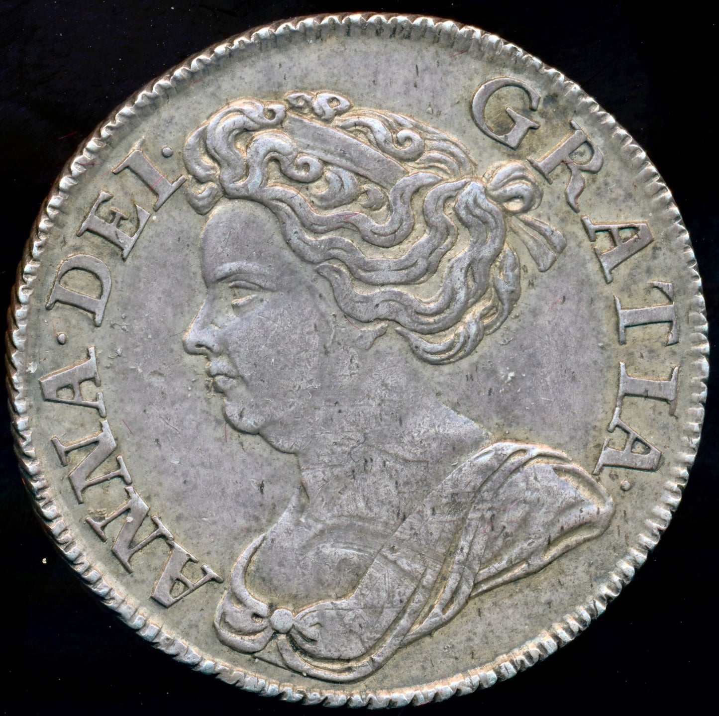 1712 Shilling Fourth bust Roses and plumes S3617 ESC 1410 NEF