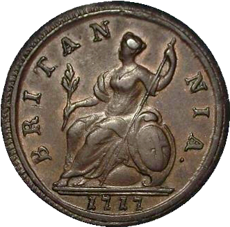 1717 Halfpenny S3659 BMC 768 NEF/GVF