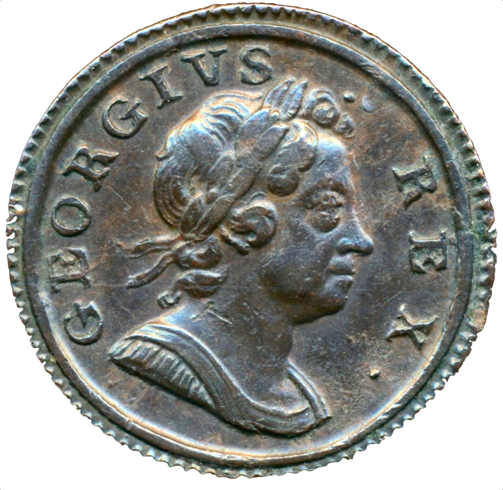 1717 Farthing S3661 BMC 783 Reverse A Very scarce GVF