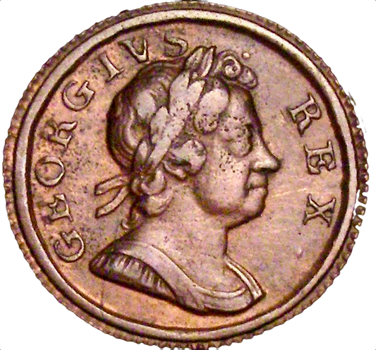 1717 Farthing S3661 BMC 783 Reverse B Very scarce VF