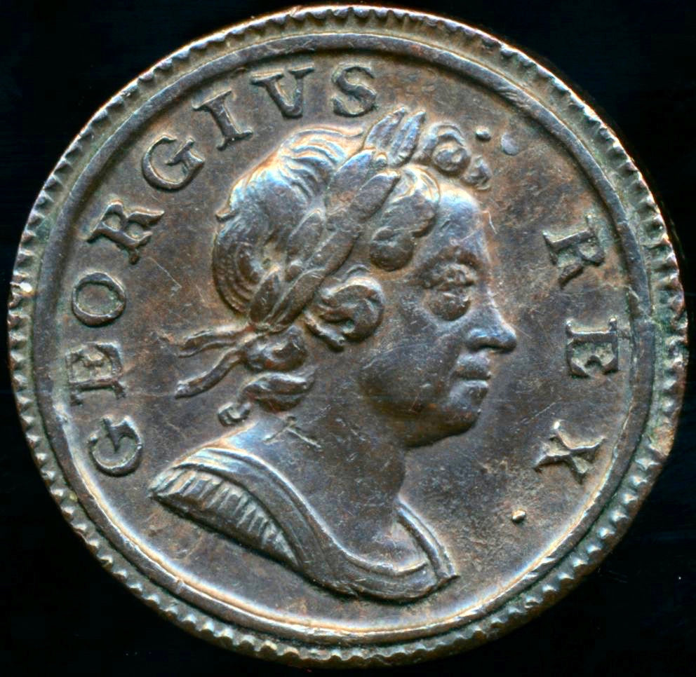 1717 Farthing S3661 BMC 783 Reverse A Very scarce GVF