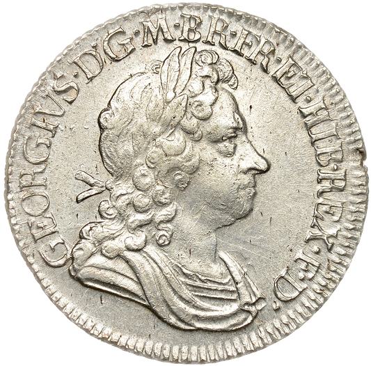 1718 Shilling First bust Roses and plumes S3645 ESC 1566 EF