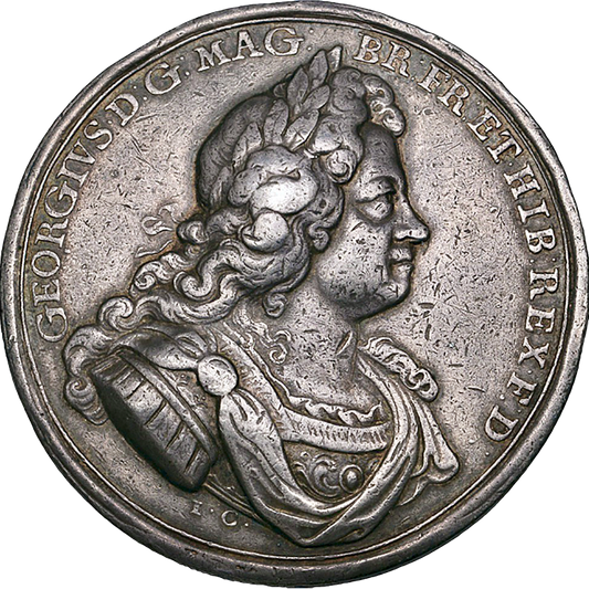1718 George I Battle of Cape Passaro silver medal MI 439/42 E481 VF