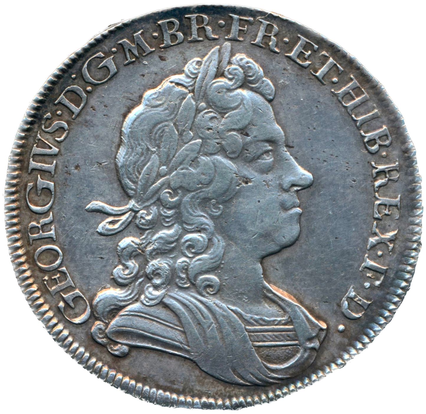 1720/17 Halfcrown Roses and plumes Edge SEXTO TVTAAMEN error S3642 ESC 1555 Scarce GVF