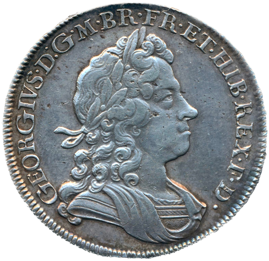 1720/17 Halfcrown Roses and plumes Edge SEXTO TVTAAMEN error S3642 ESC 1555 Scarce GVF