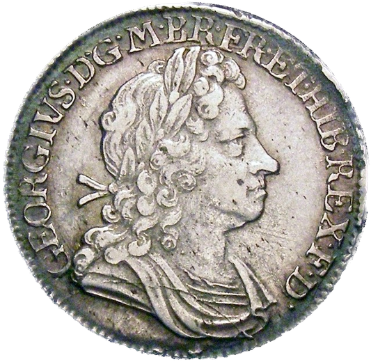 1720 Shilling First bust Roses and plumes S3645 ESC 1569 Very rare (R2) NEF/EF