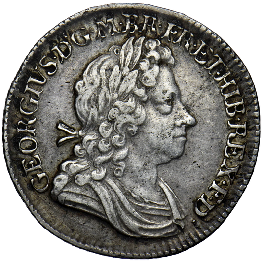 1720 Shilling First bust Plain in angles S3646 ESC 1572 NEF