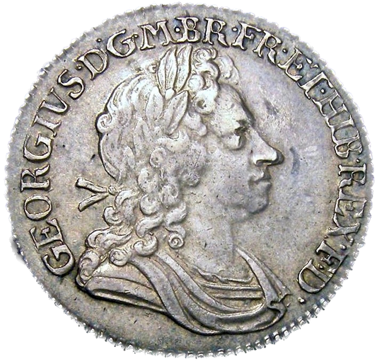1720 Shilling First bust Plain in angles S3646 ESC 1572 GVF/NEF