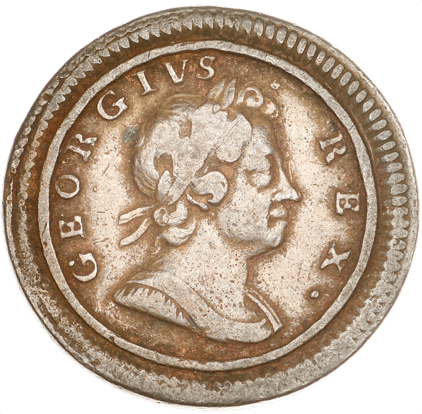 1720 Farthing S3662 BMC 818 Small obv letters VF