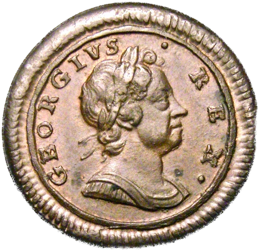 1720 Farthing S3662 BMC 818 Small obv letters Small 0 EF CGS60