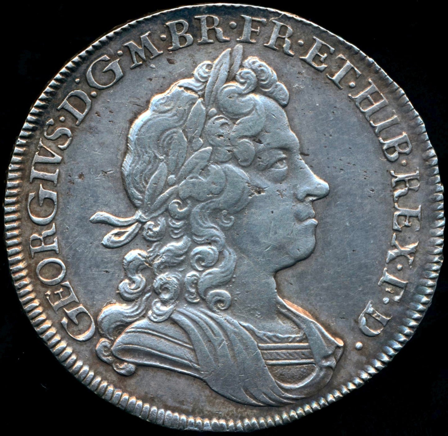 1720/17 Halfcrown Roses and plumes Edge SEXTO TVTAAMEN error S3642 ESC 1555 Scarce GVF