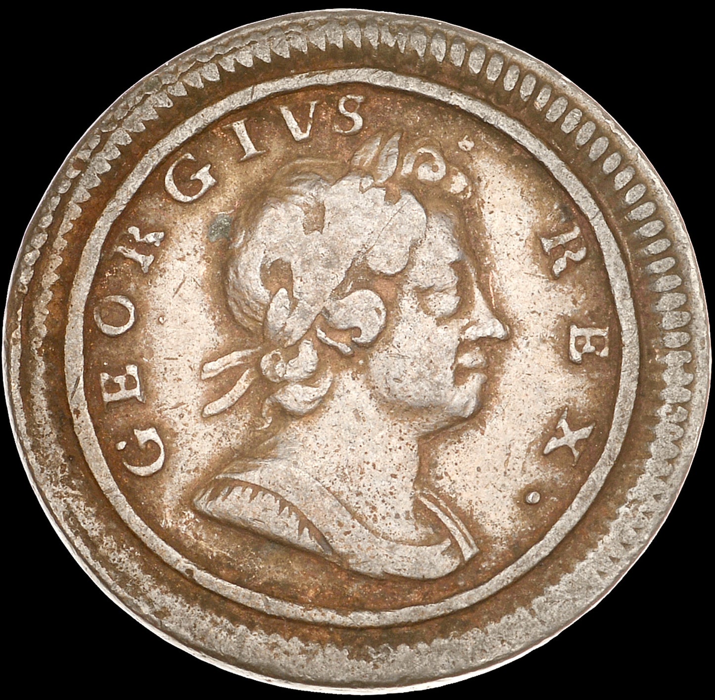 1720 Farthing S3662 BMC 818 Small obv letters VF