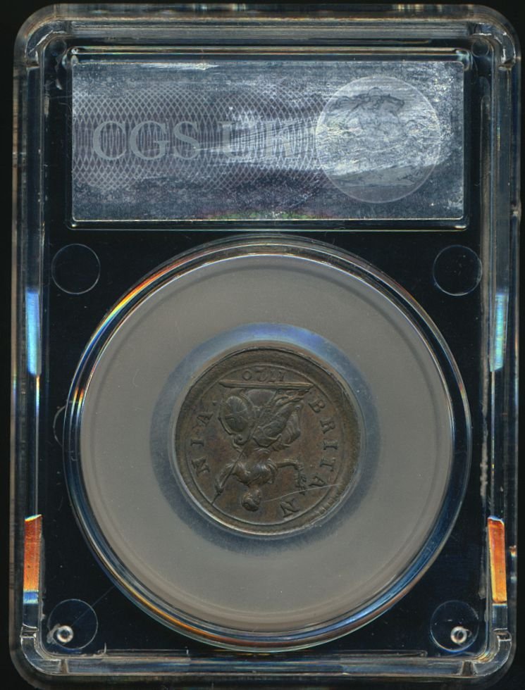 1720 Farthing S3662 BMC 818 Small obv letters Small 0 EF CGS60