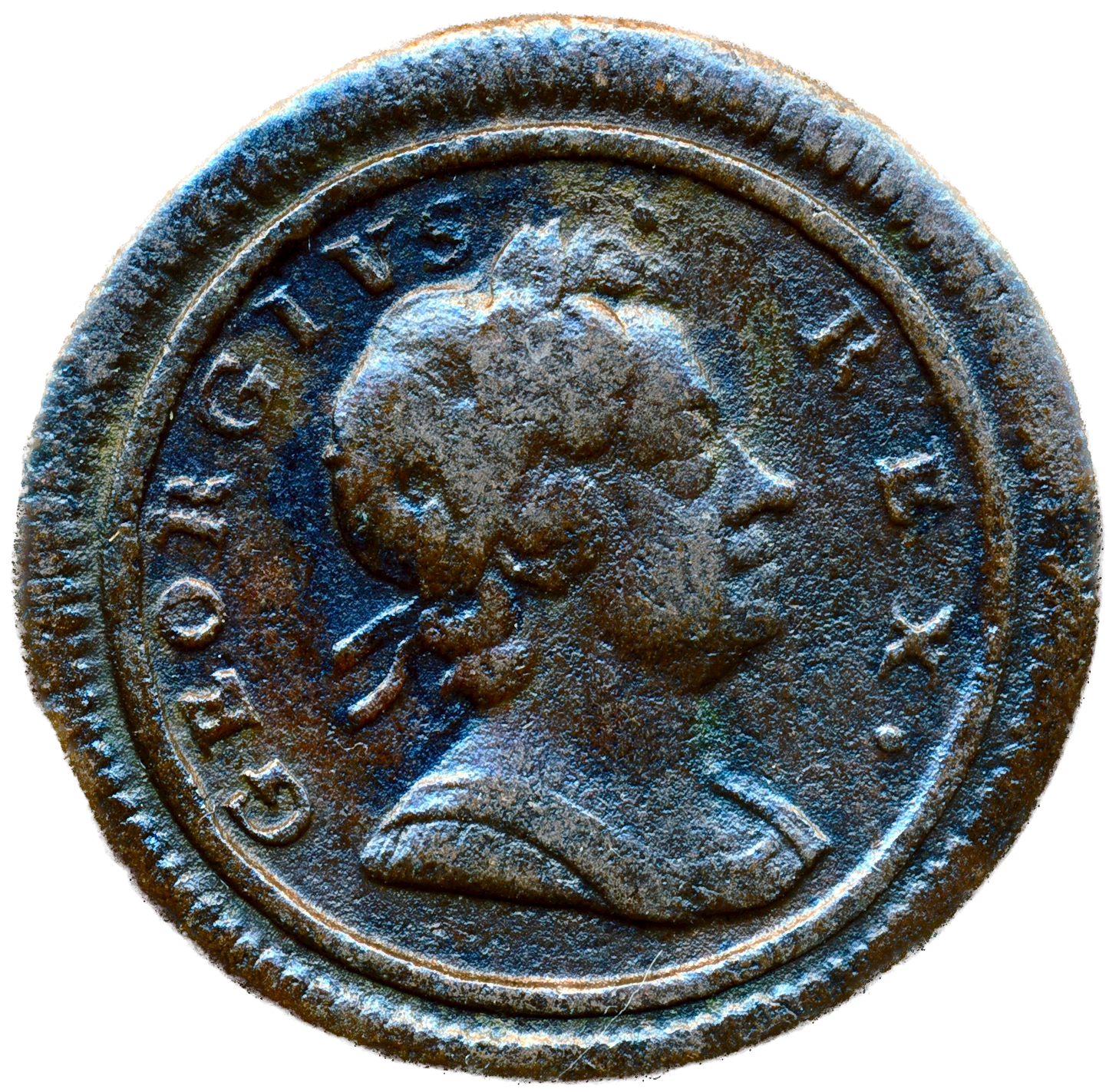 1721 Farthing S3662 BMC 823 Stop after date Scarce NVF