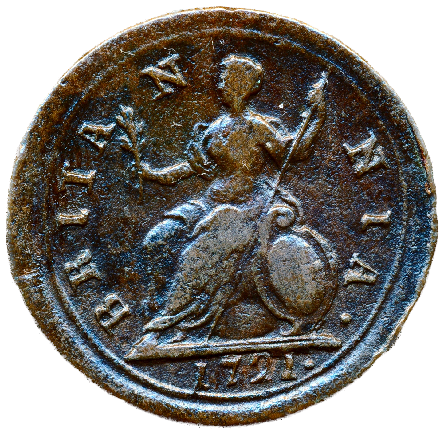 1721 Farthing S3662 BMC 823 Stop after date Scarce NVF