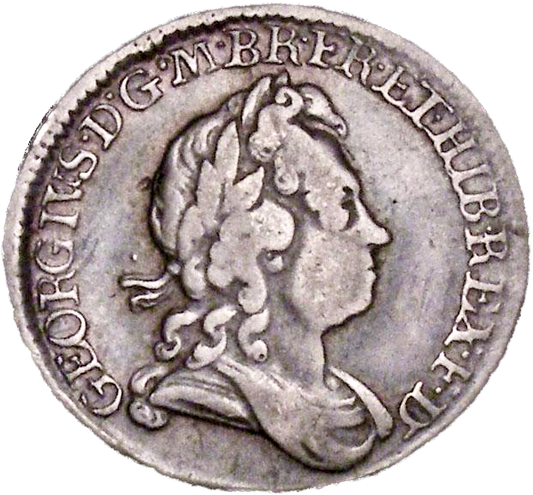 1723 Sixpence SSC in angles S over sideways S S3652 ESC 1614var Rare F/NVF