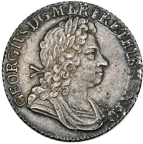 1723 Shilling First bust SSC in angles S3647 ESC 1586 AUNC