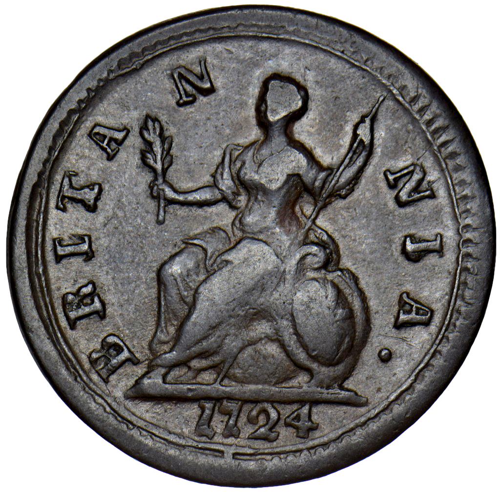 1724 Farthing S3662 BMC 828 Scarce VF