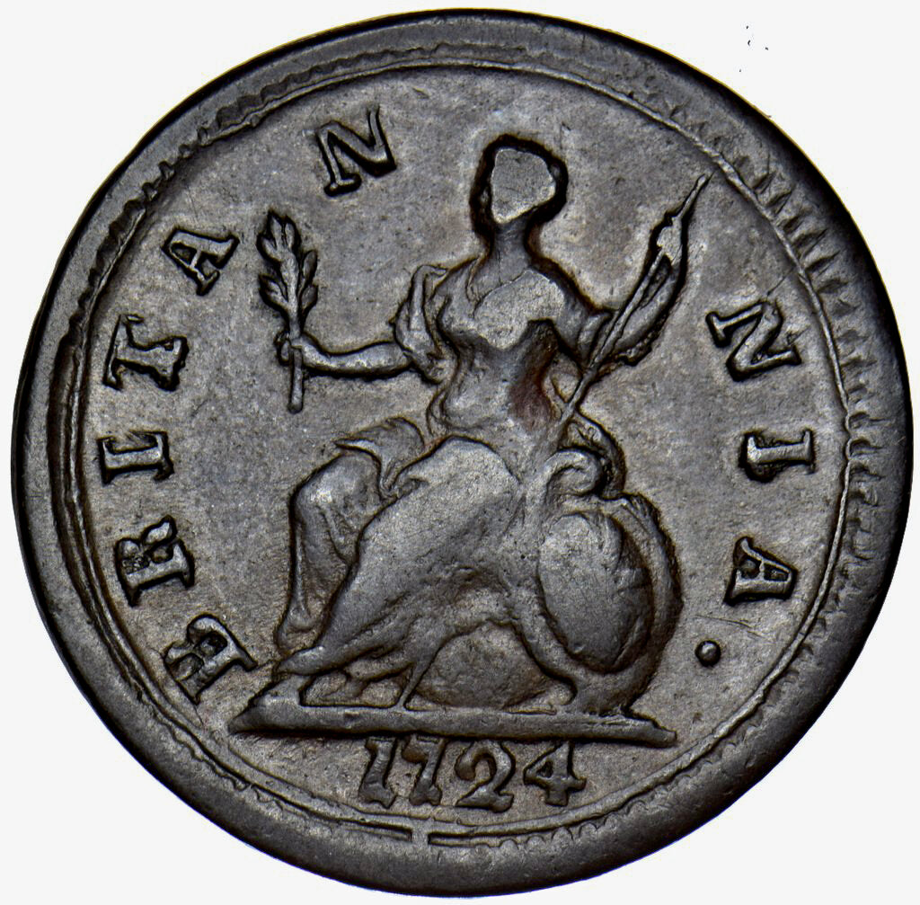 1724 Farthing S3662 BMC 828 Scarce VF