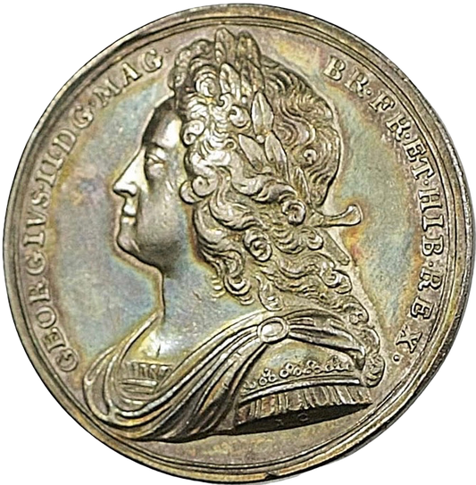 1727 Coronation silver medal E510 MI479/4 EF