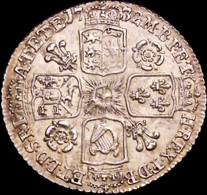 1732 Sixpence Young head Roses and plumes S3707 ESC 1742 EF