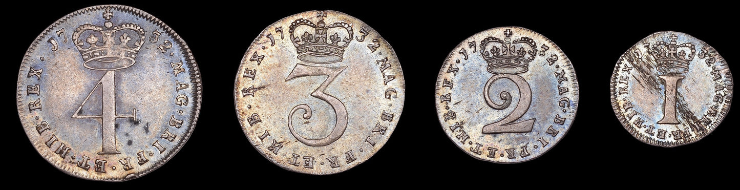 1732 Maundy set S3716 ESC 1767 Scarce NEF
