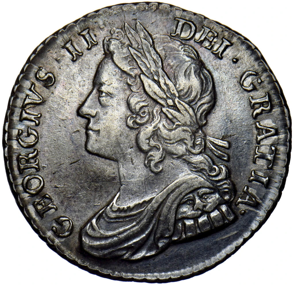 1734 Shilling Young head Roses and plumes S3700 ESC 1706 NEF