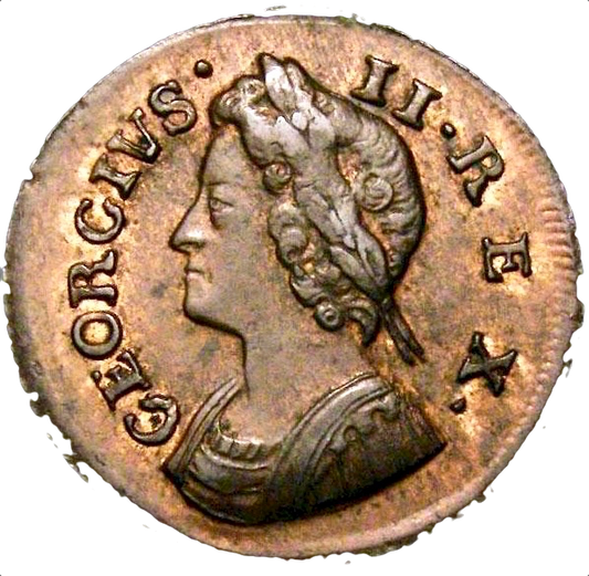 1736 Farthing S3720 BMC 864 Date low in exergue GEF CGS65