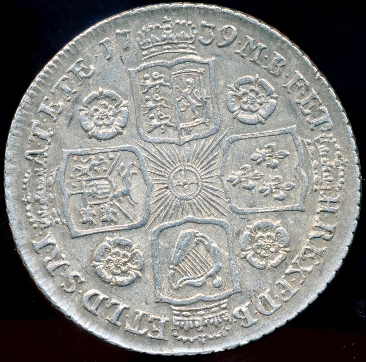 1739 Shilling Young head Roses in angles S3701 ESC 1713 NEF