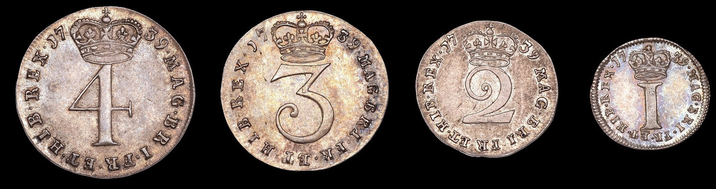 1739 Maundy set S3716 ESC 1770 Scarce NEF
