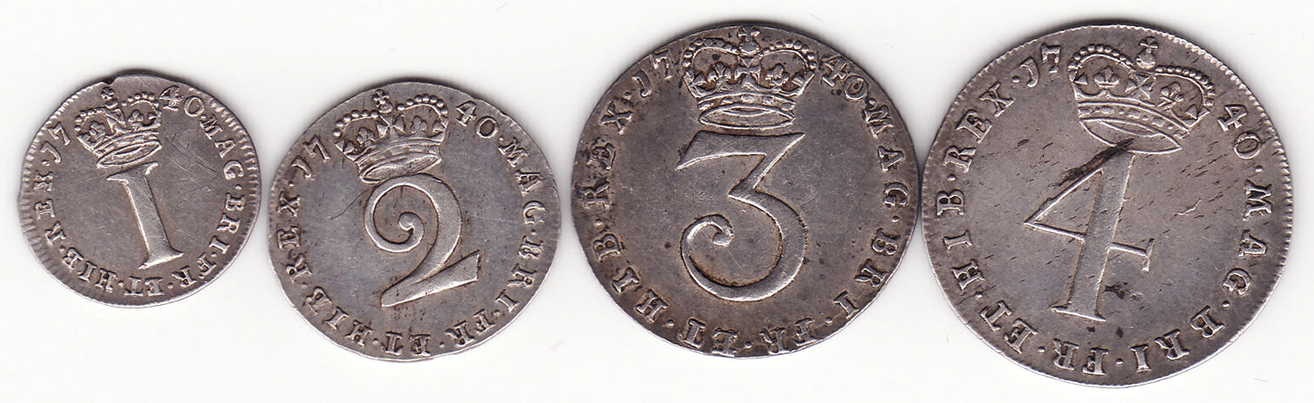1740 Maundy set S3716 ESC 1771 Scarce NEF-EF
