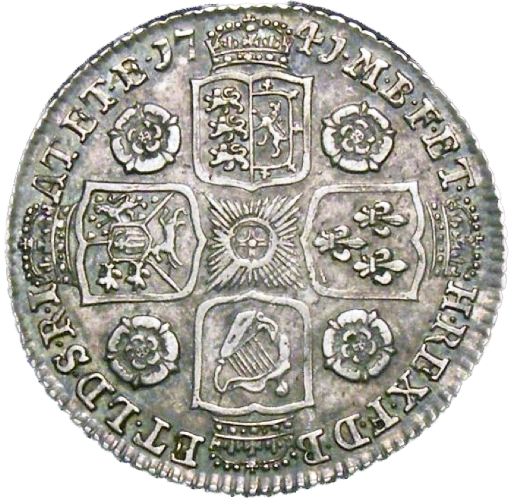 1741 Shilling Young head Roses in angles S3701 ESC 1717 NEF