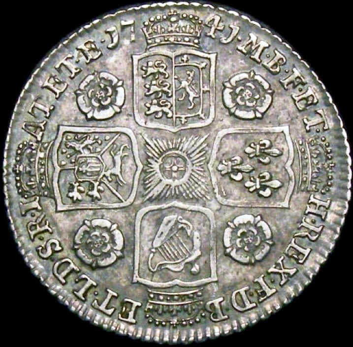 1741 Shilling Young head Roses in angles S3701 ESC 1717 NEF