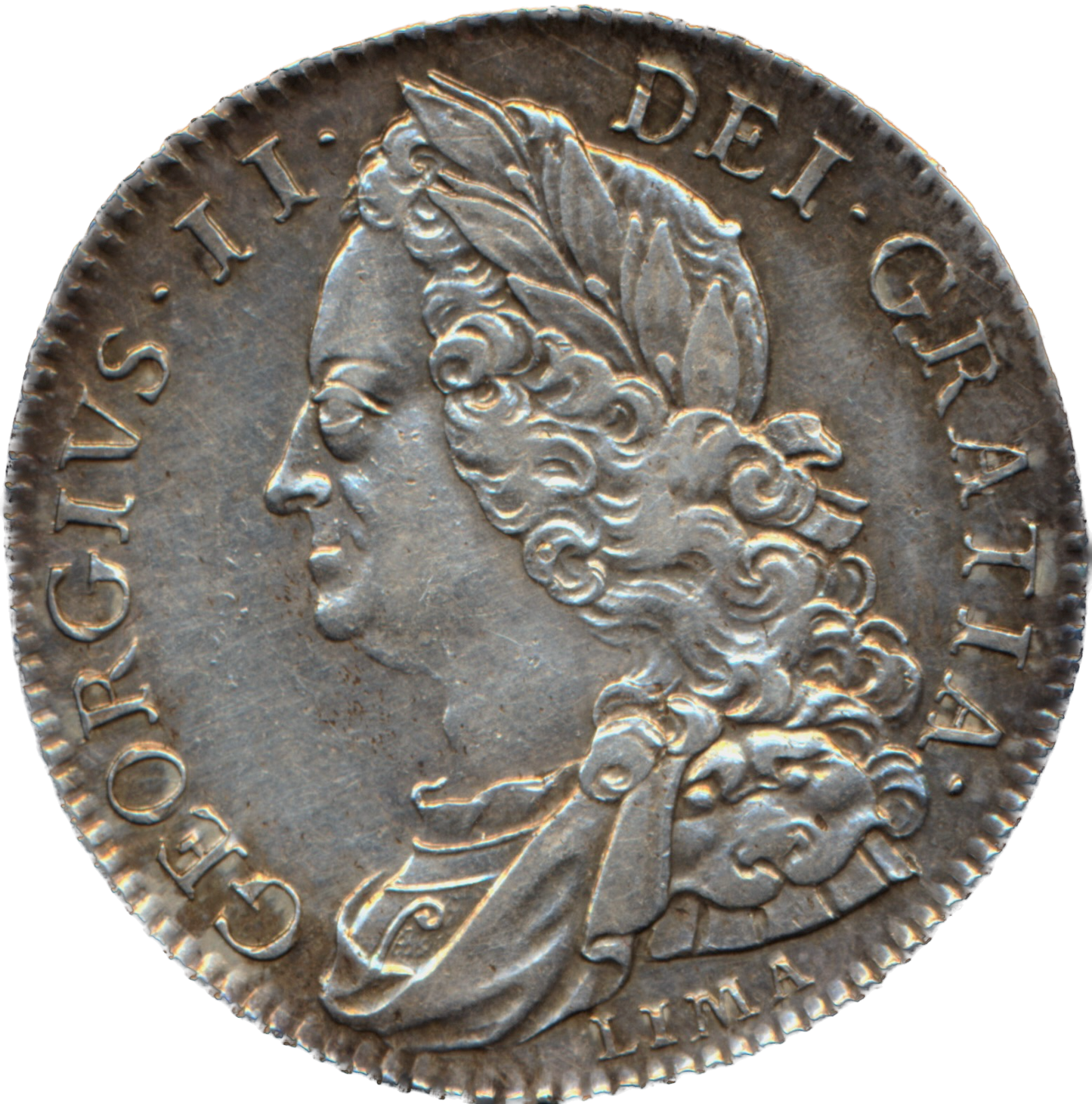 1746 Halfcrown LIMA Plain in angles Edge DECIMO NONO S3495 ESC 1688 EF