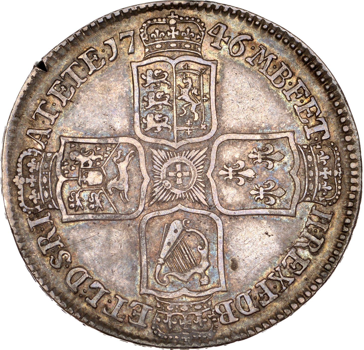 1746/5 Halfcrown LIMA Plain in angles Edge D. Nono S3495 ESC 1689 VF/GVF
